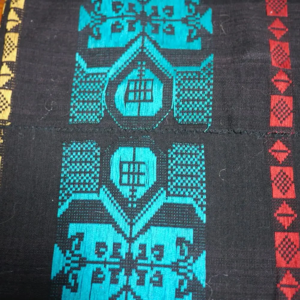 Vintage Mid Century Southwestern Abstract Pattern Cotton Fabric 31” x 72”